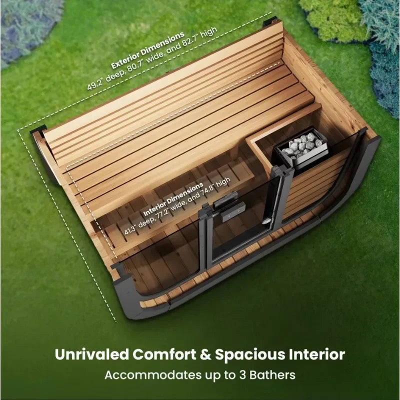 Solid Wood Outdoor Sauna
