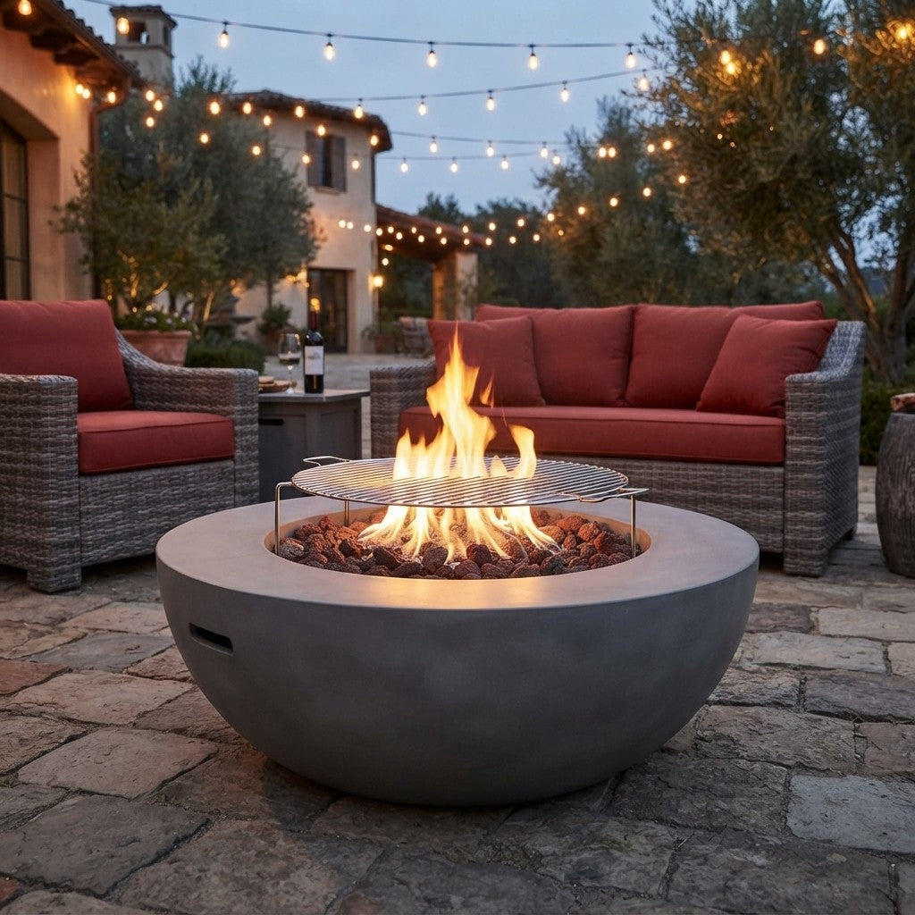 Outdoor Courtyard Barbecue Fire Pit