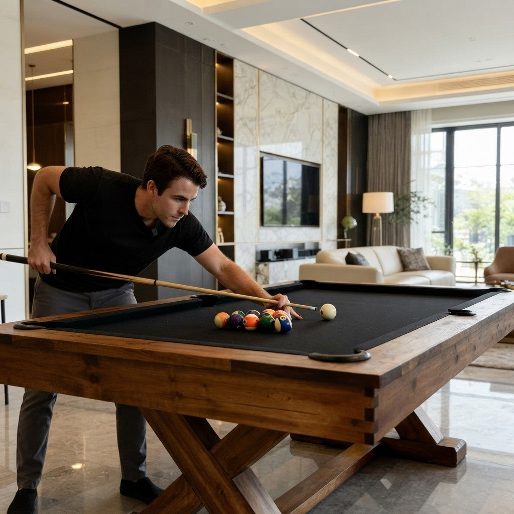 Solid Wood Billiard Pool Table