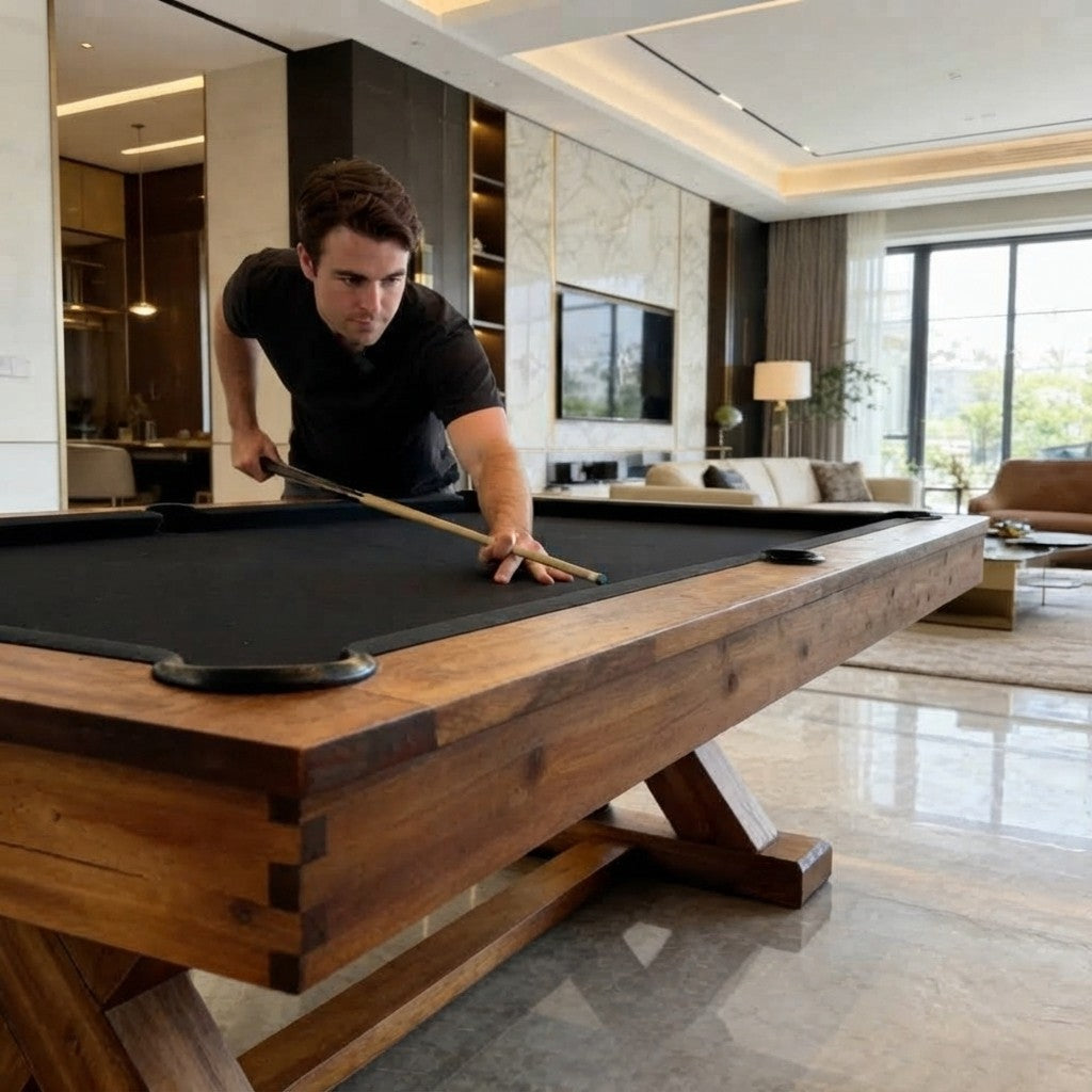 Solid Wood Billiard Pool Table